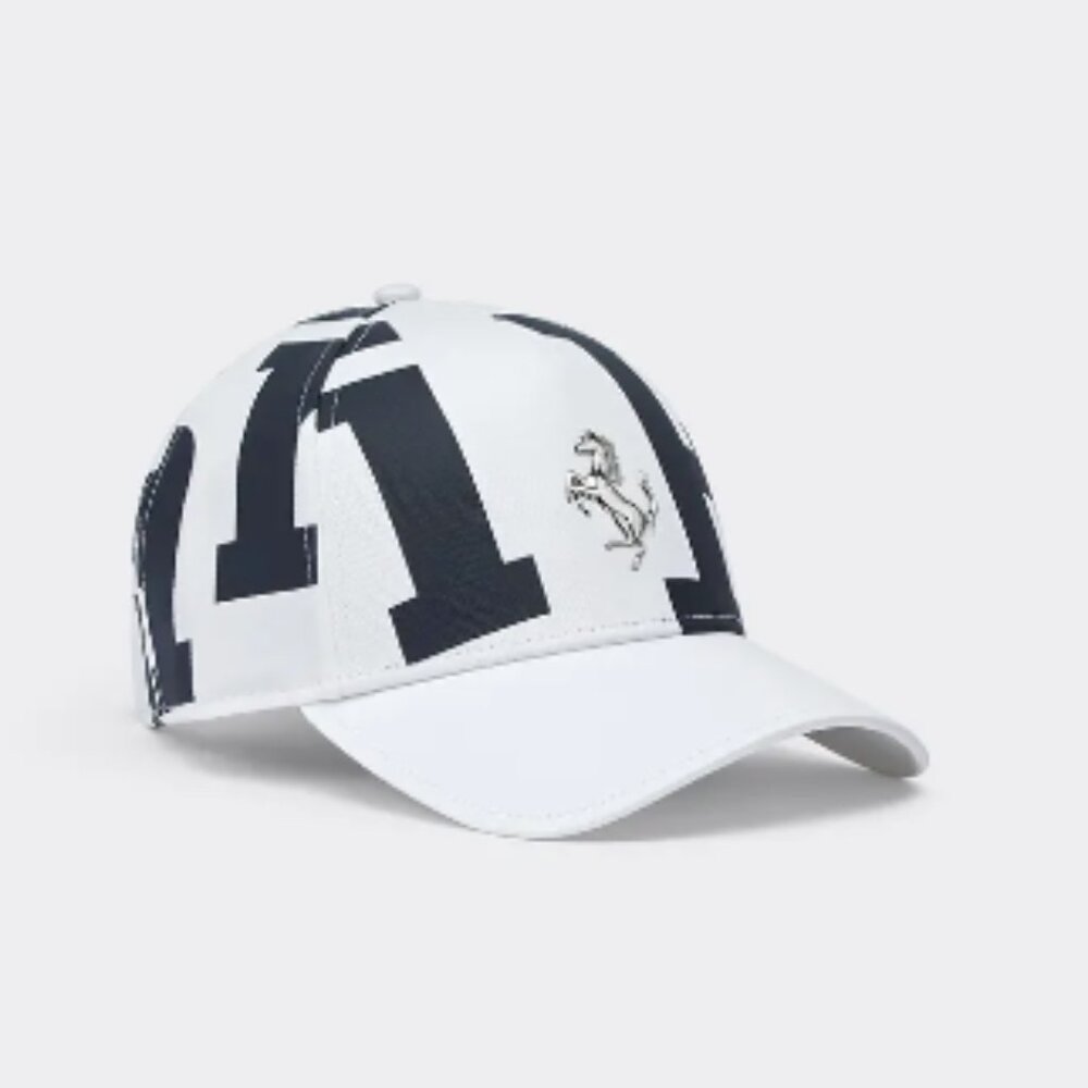 Cotton twill baseball hat with Ferrari logo
